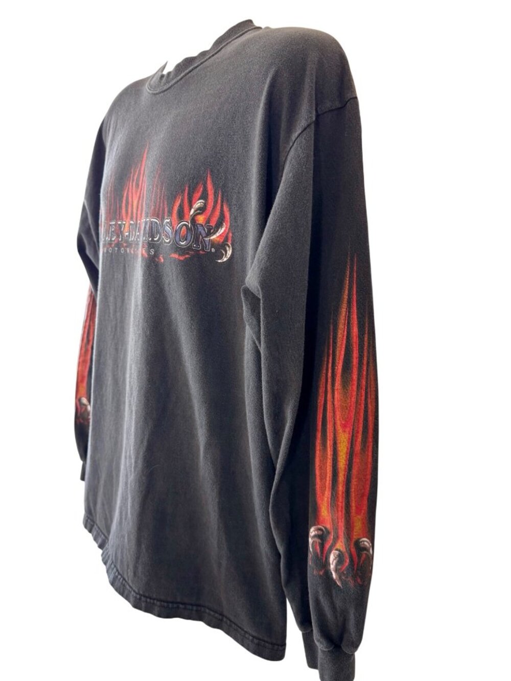 Harley-Davidson XL Long Sleeve T-Shirt Flames and Battlefield Gettysburg - Picture 6 of 9